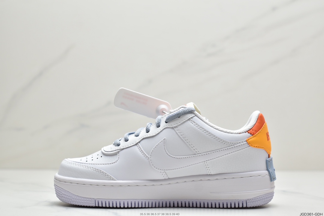 180 耐克Nike Air Force 1 Shadow 空军一号轻量增高低帮百搭板鞋 DC2199-100