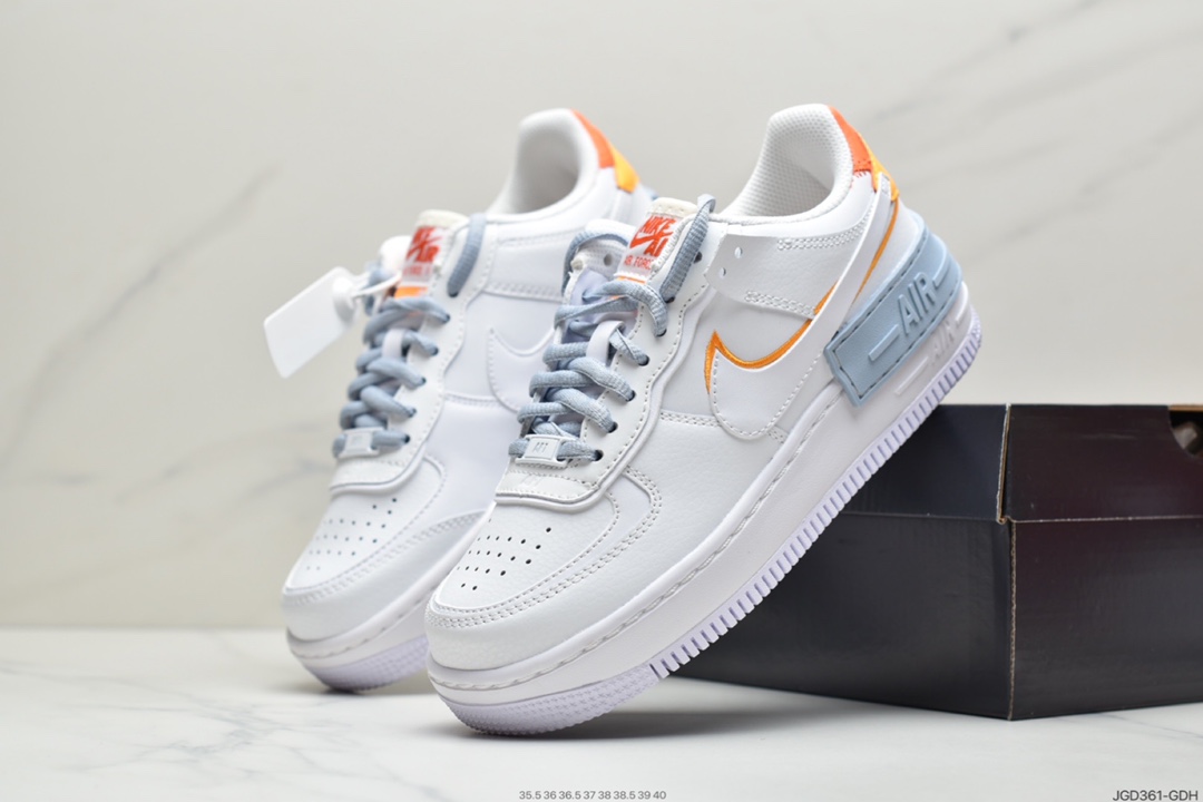 180 耐克Nike Air Force 1 Shadow 空军一号轻量增高低帮百搭板鞋 DC2199-100