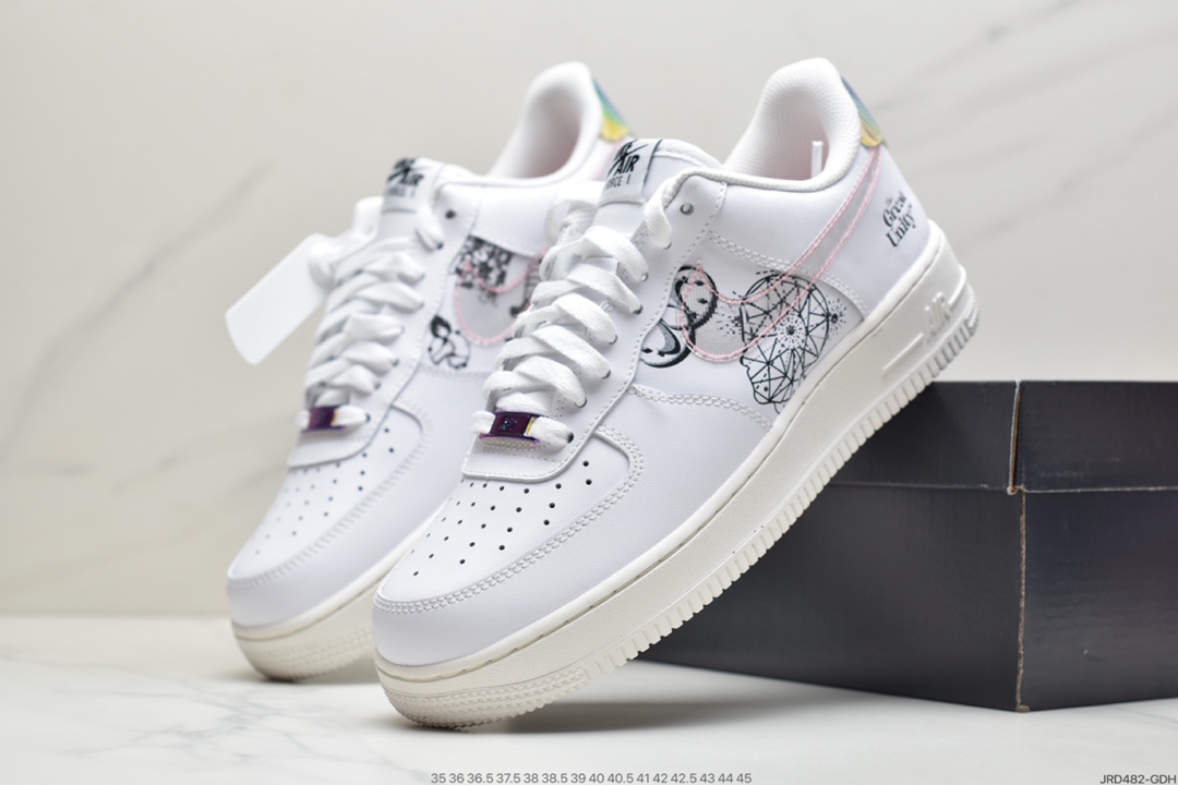 210 耐克Nike Air Force 107 LX空军一号低帮百搭休闲运动板鞋 DM5447-111