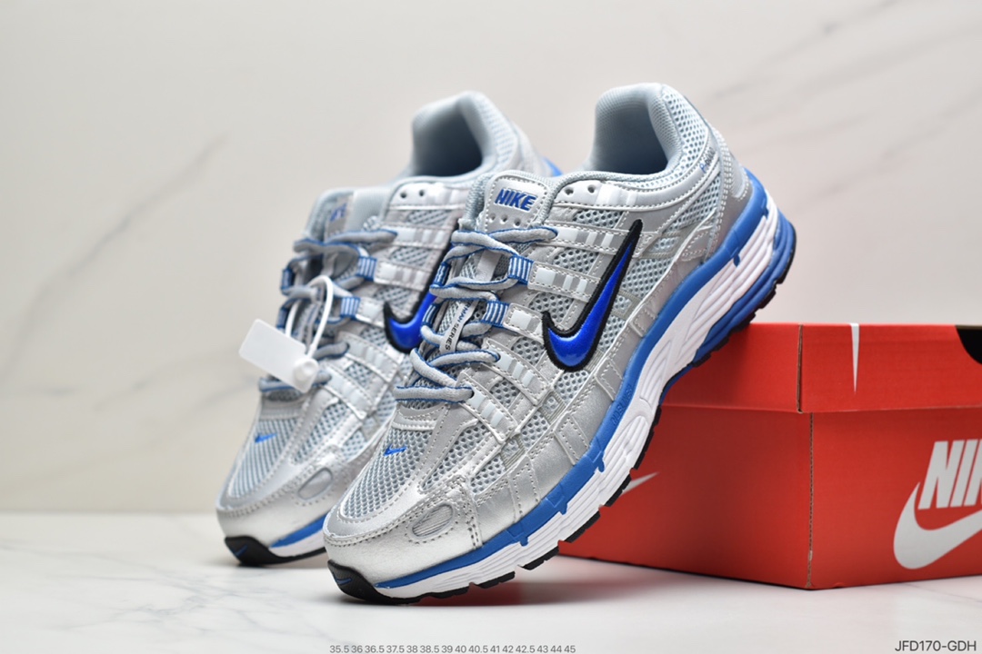 170 耐克Nike W P-6000”White/Oracle/Aqua Magic” 逐梦太空系列复古老爹风休闲运动舒适跑鞋