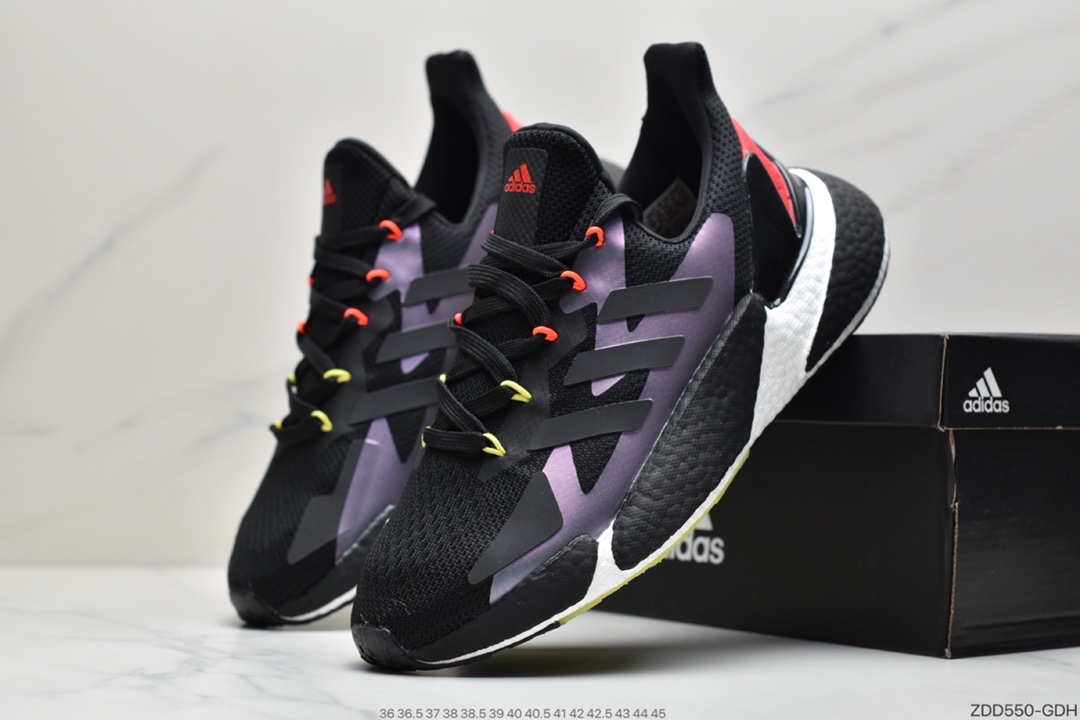 230 联乘游戏大作Cyberpunk 2077《赛博朋克 2077》 x Adidas X9000L4 Boost爆米花高弹复古休闲运动百搭跑鞋 G54885