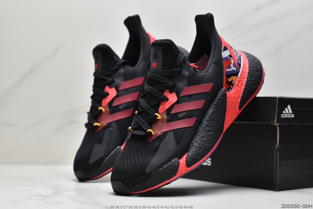230 联乘游戏大作Cyberpunk 2077《赛博朋克 2077》 x Adidas X9000L4 Boost爆米花高弹复古休闲运动百搭跑鞋 G54885
