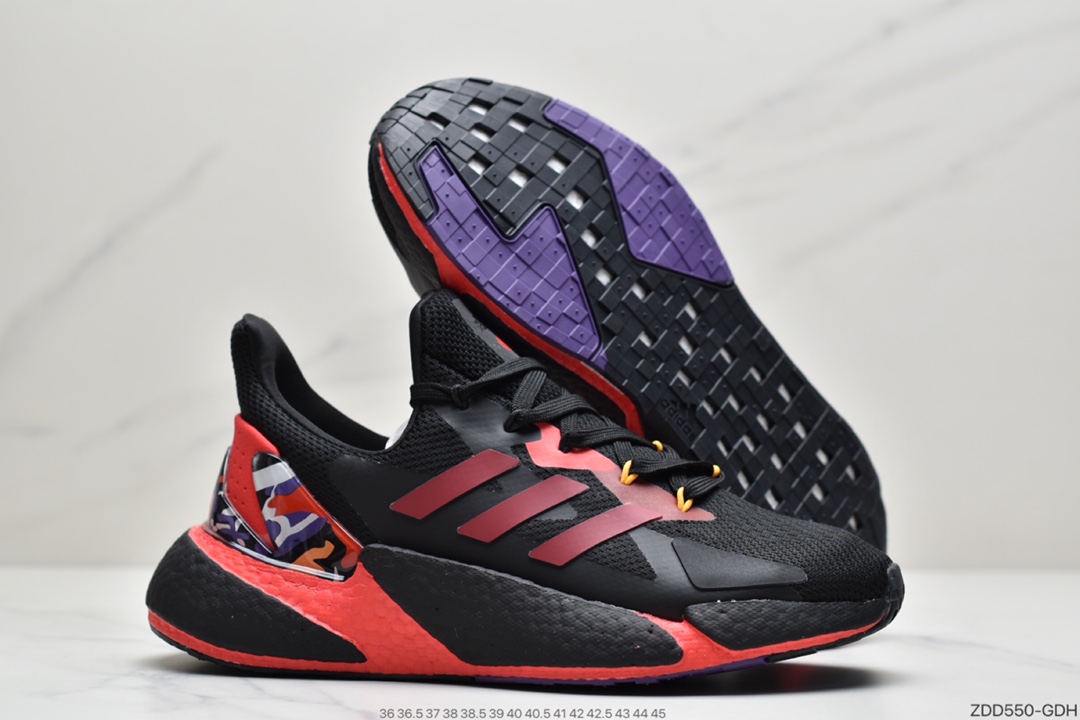230 联乘游戏大作Cyberpunk 2077《赛博朋克 2077》 x Adidas X9000L4 Boost爆米花高弹复古休闲运动百搭跑鞋 G54885