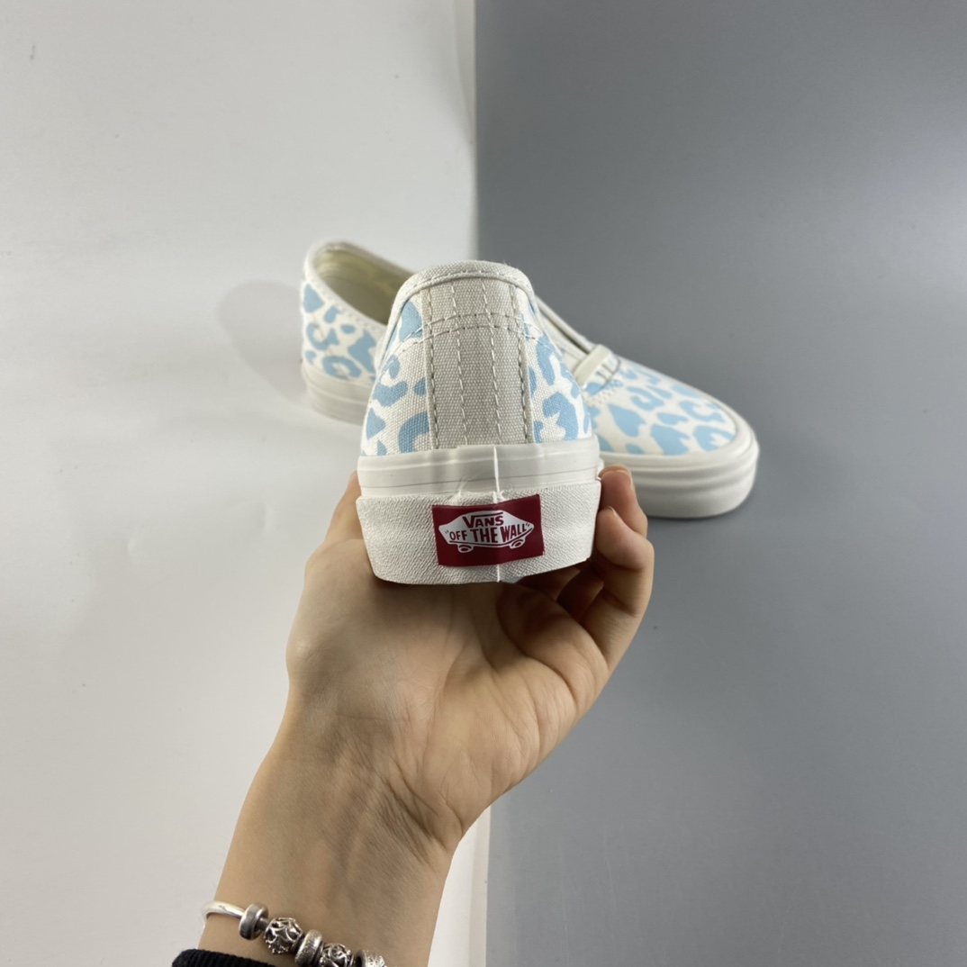 P120 Vans Vault OG Authentic LX 豹纹 天蓝色 高端支线硫化帆布低帮休闲板鞋 VN0A3CNB8PB