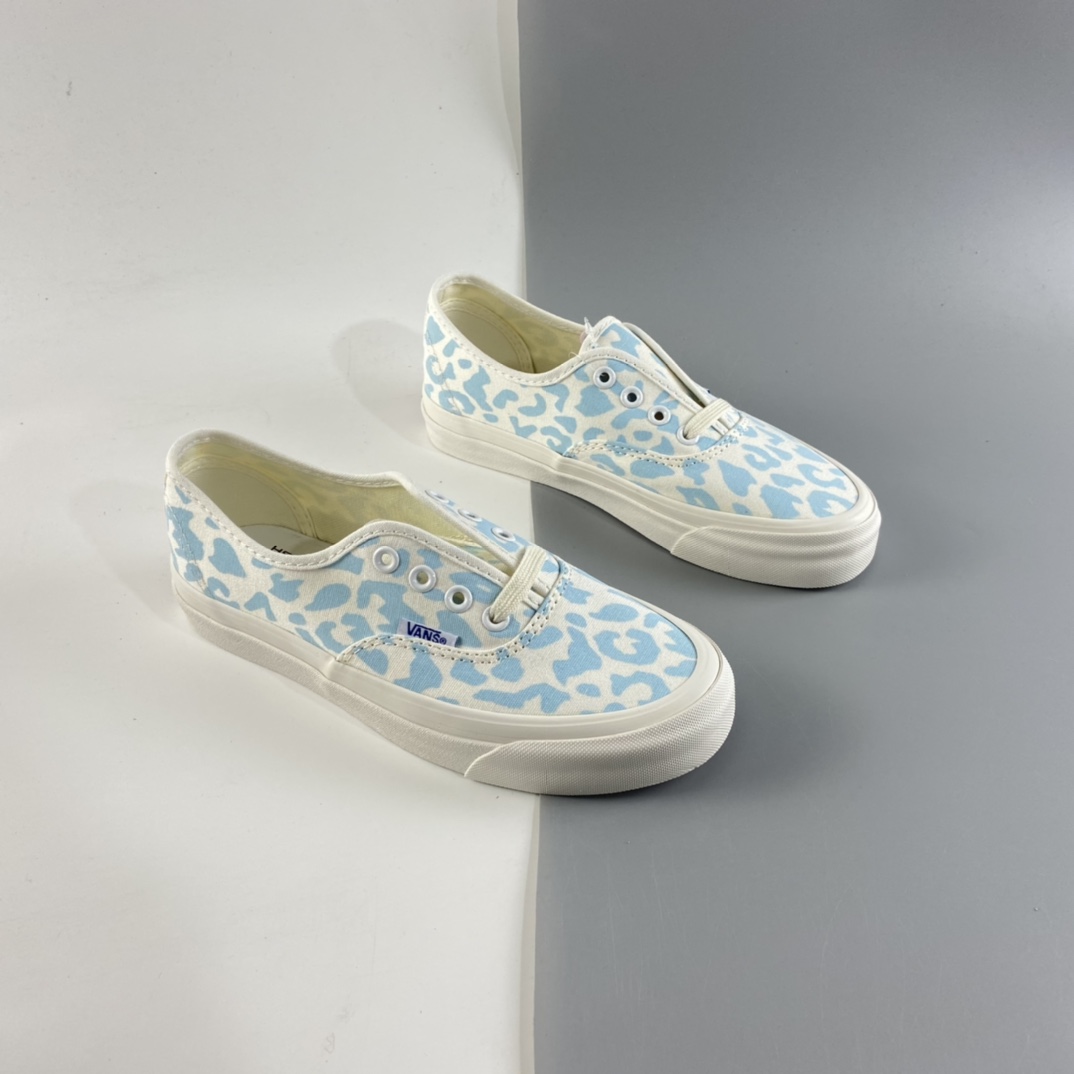 P120 Vans Vault OG Authentic LX 豹纹 天蓝色 高端支线硫化帆布低帮休闲板鞋 VN0A3CNB8PB