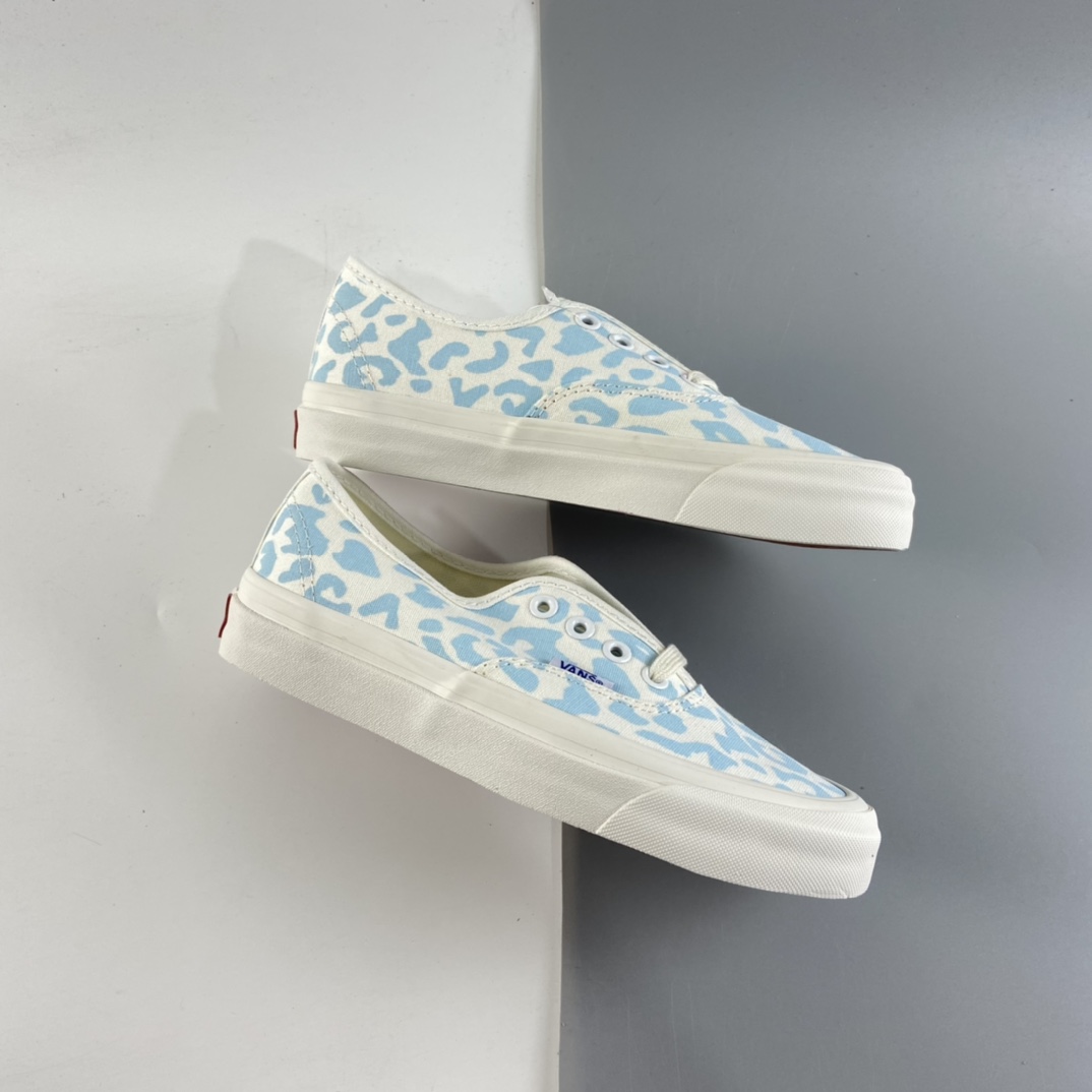 P120 Vans Vault OG Authentic LX 豹纹 天蓝色 高端支线硫化帆布低帮休闲板鞋 VN0A3CNB8PB
