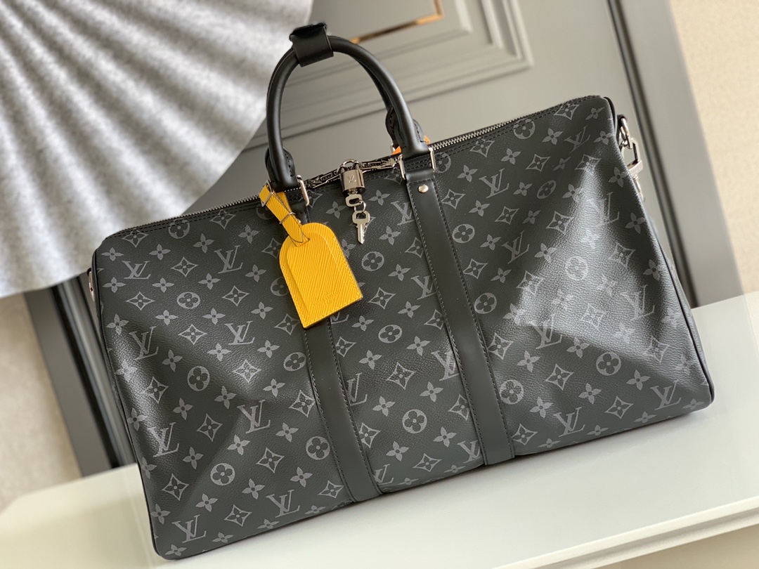 Louis Vuitton LV Keepall AAAAA
 Travel Bags Monogram Canvas Cowhide Fabric Vintage