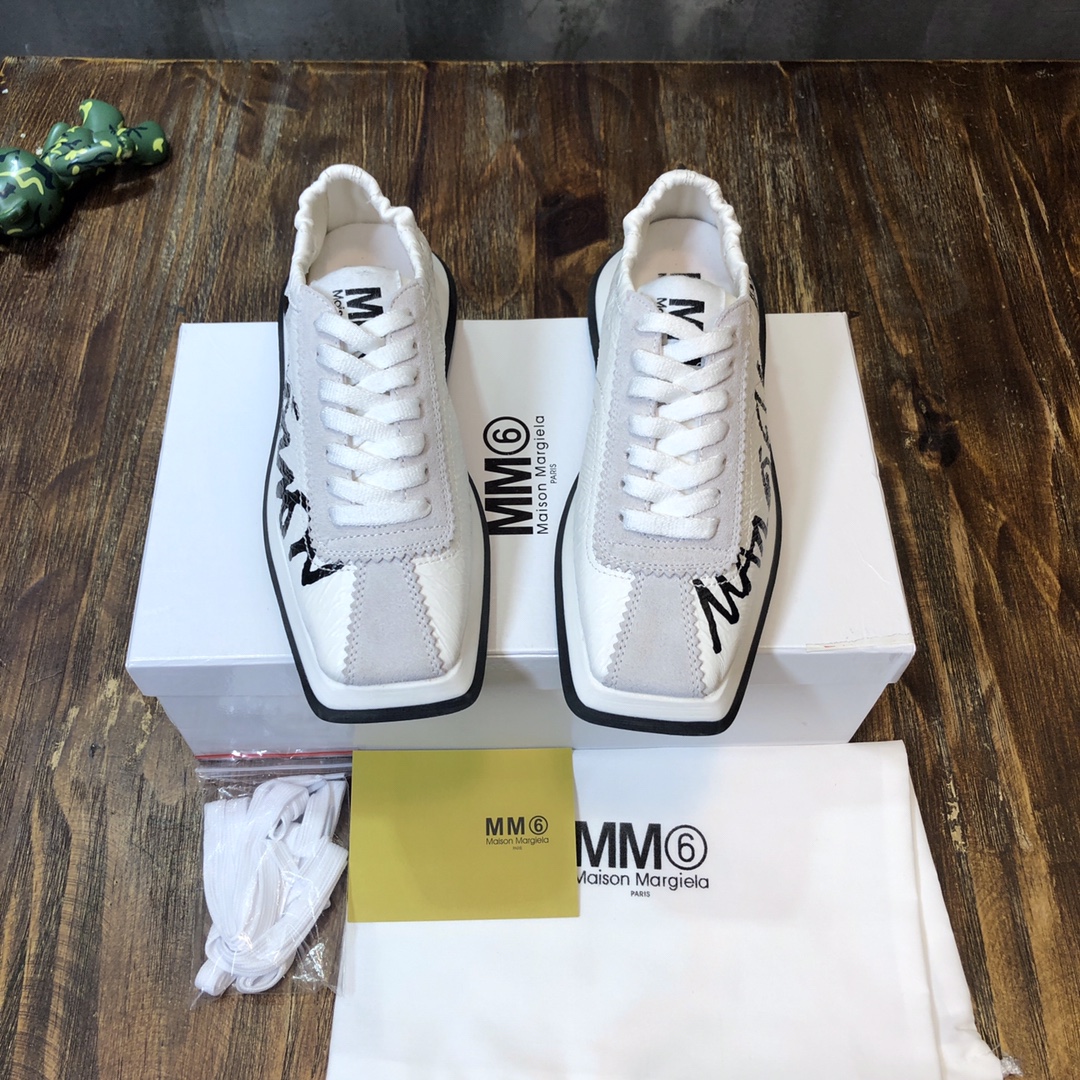 Maison Margiela Women's White Leather Replica Sneakers Fashion Shoes 4 i1623054395 3031 2