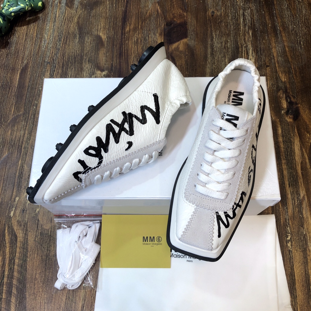 Maison Margiela Women's White Leather Replica Sneakers Fashion Shoes 6 i1623054395 6238 4