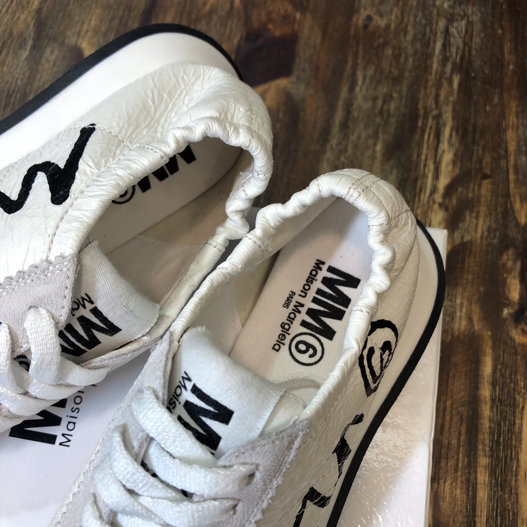 Maison Margiela Women's White Leather Replica Sneakers Fashion Shoes 8 i1623054395 9039 6