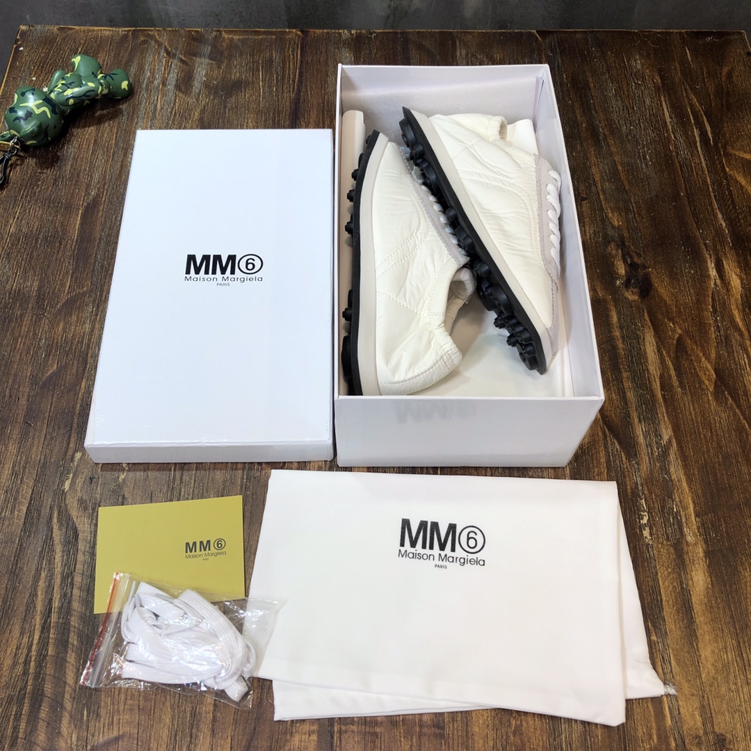Maison Margiela White Leather and Suede Low-Top Sneakers - Size 35-40 3 i1623054661 7980 1