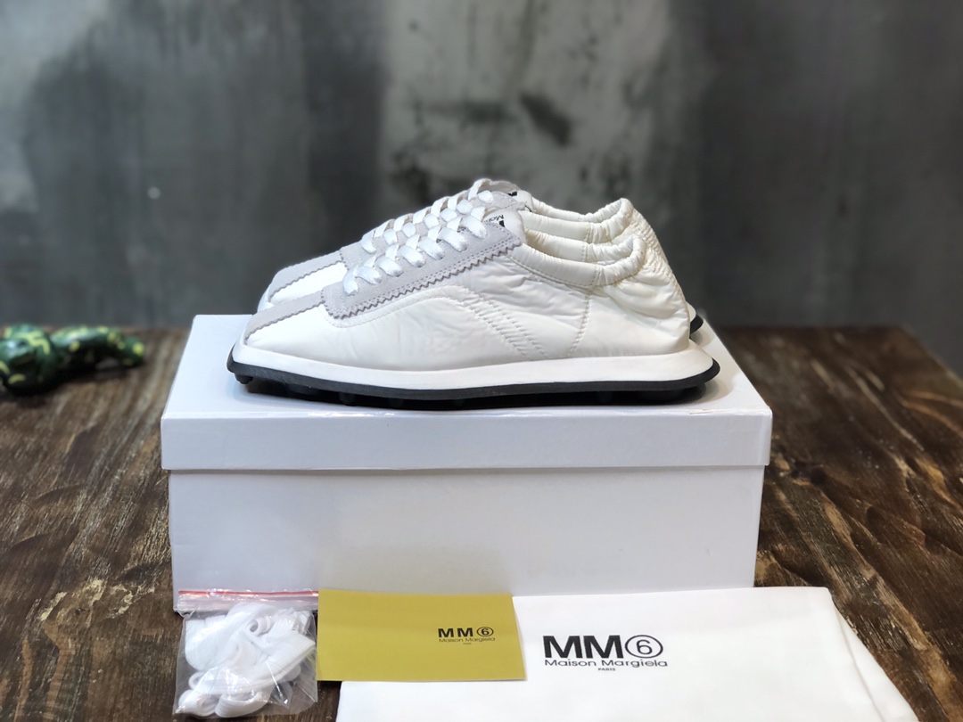 Maison Margiela White Leather and Suede Low-Top Sneakers - Size 35-40 2 i1623054661 9941 0