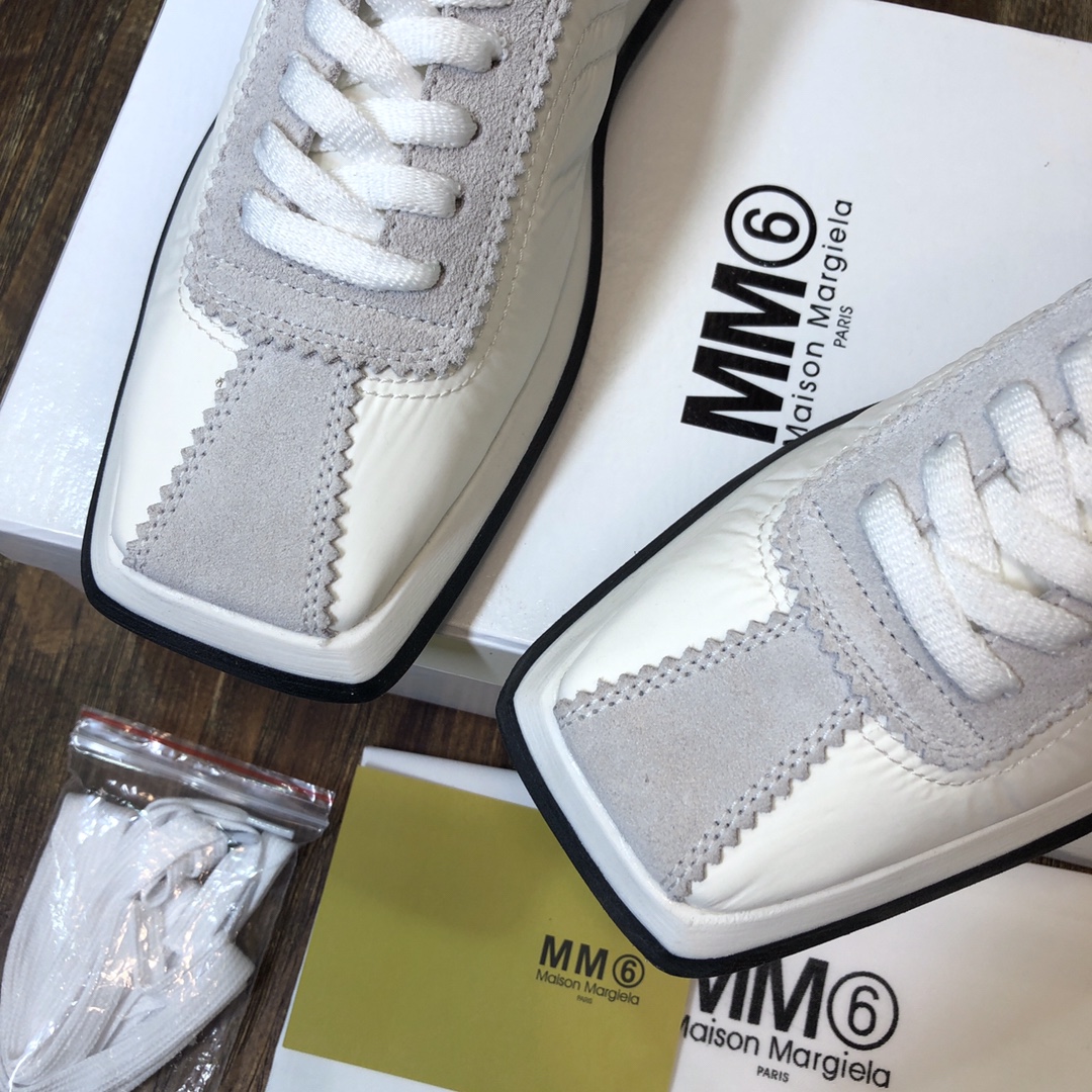 Maison Margiela White Leather and Suede Low-Top Sneakers - Size 35-40 7 i1623054662 4672 5