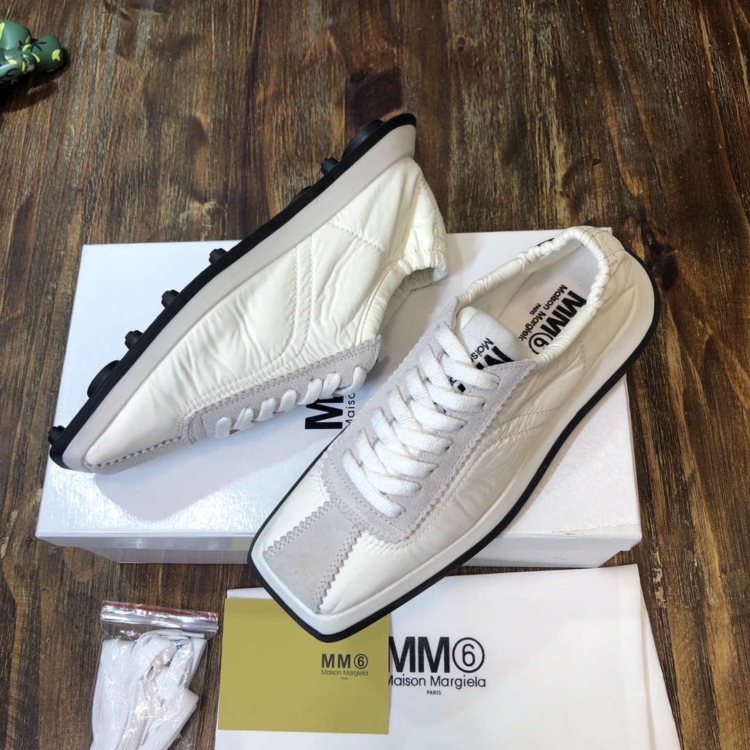 Maison Margiela White Leather and Suede Low-Top Sneakers - Size 35-40 6 i1623054662 4679 4