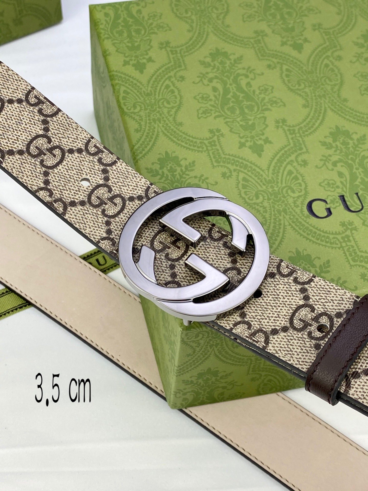 “Authentic Gucci Marmont Belt: 3.5cm Width, Modern Essence, Iconic GG Accessories” - 图片 8