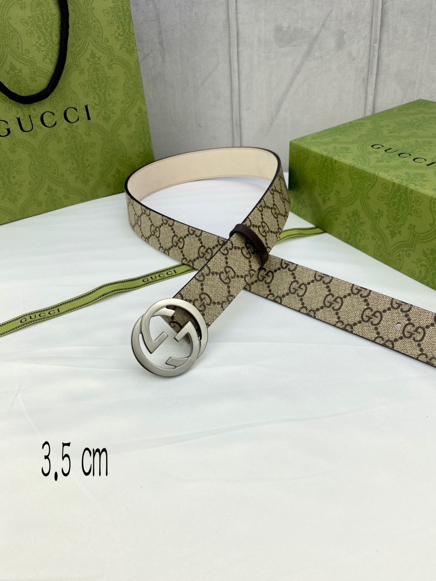 “Authentic Gucci Marmont Belt: 3.5cm Width, Modern Essence, Iconic GG Accessories” - 图片 7