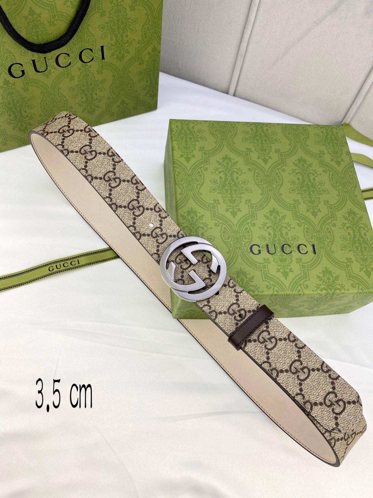 “Authentic Gucci Marmont Belt: 3.5cm Width, Modern Essence, Iconic GG Accessories” - 图片 6