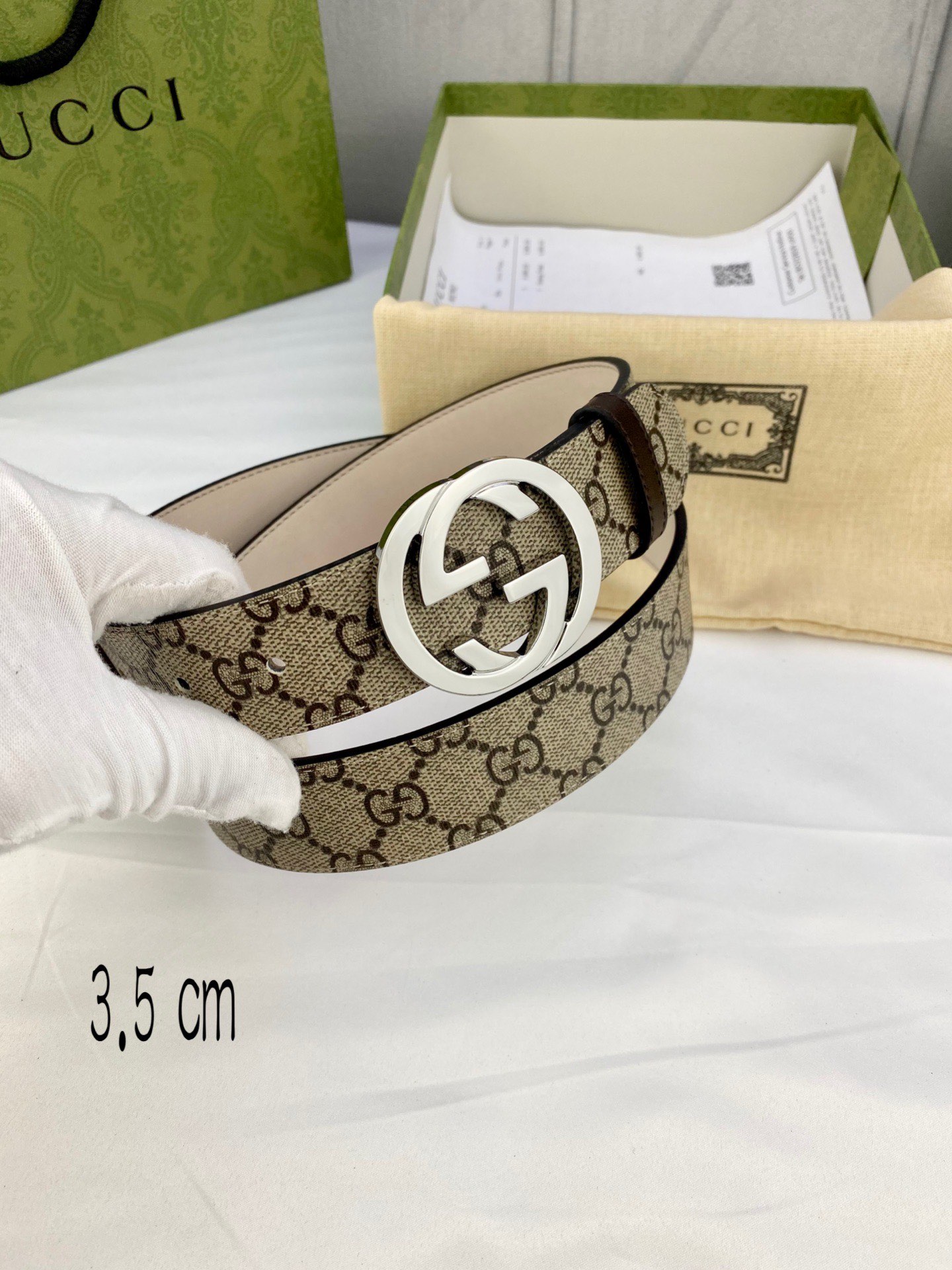 “Authentic Gucci Marmont Belt: 3.5cm Width, Modern Essence, Iconic GG Accessories” - 图片 5