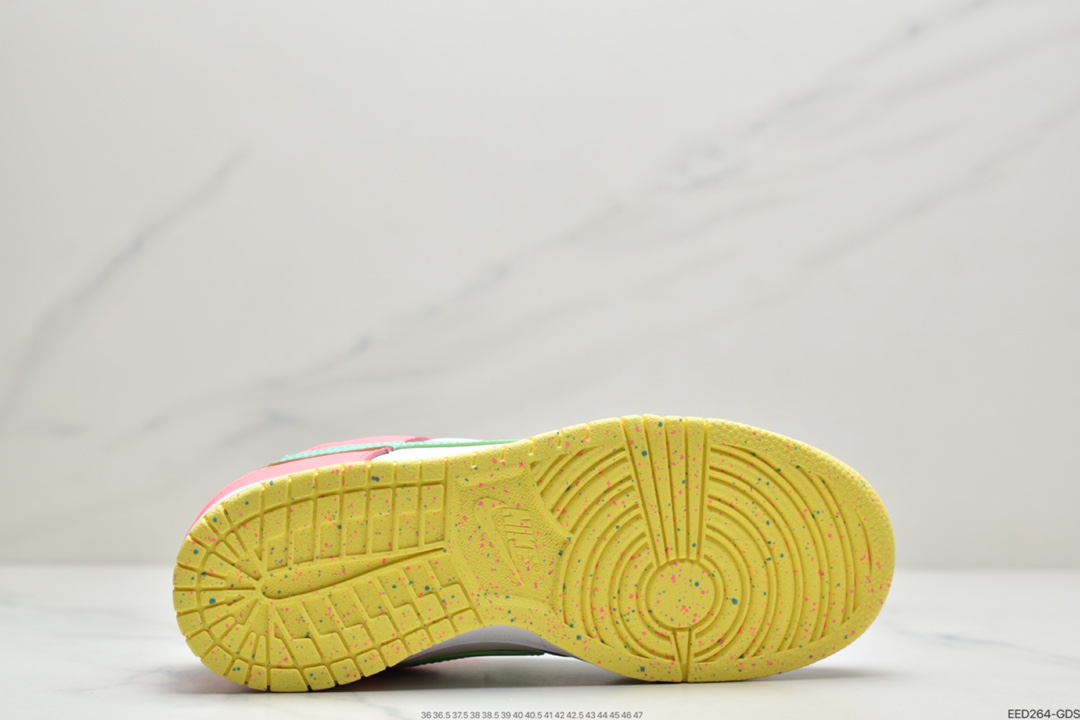 380 耐克 Nike Dunk SB  Low 白紫粉绿蓝色 鸳鸯 彩色拼接  DD1872-100