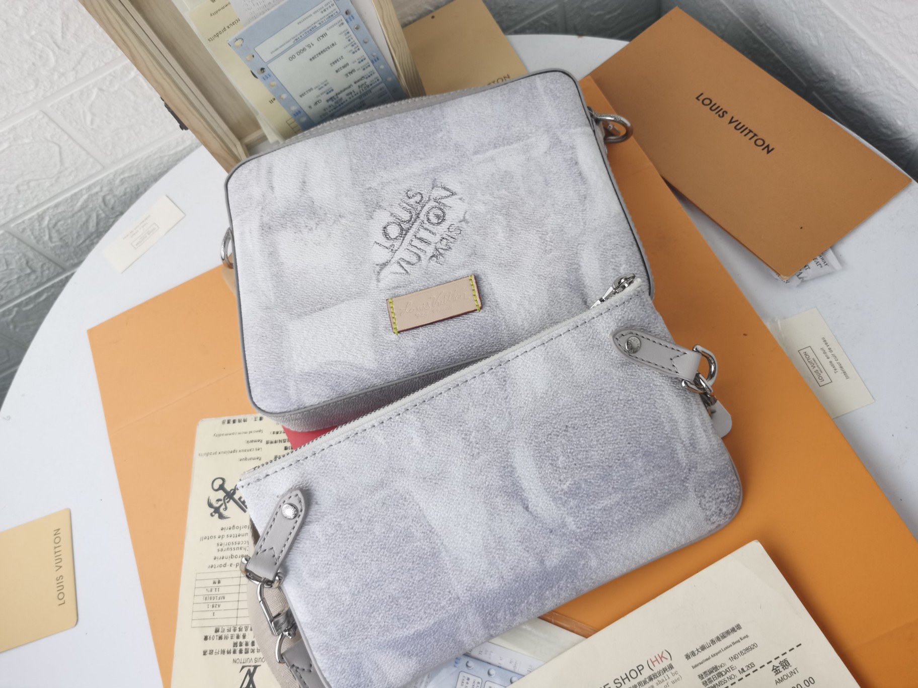 男士三件套ポシェットトリオ - 多機能デザインの郵便バッグ