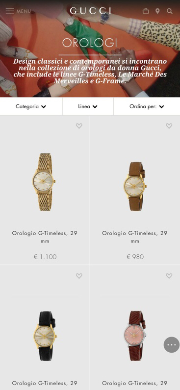 Toda la gama de modelos de mujer de Gucci, exclusiva y disponible con nuevos packaging