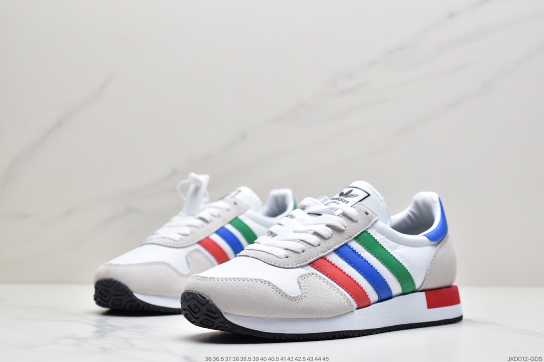 160 三叶草 USA 84 复古鸳鸯双色鞋FW2053