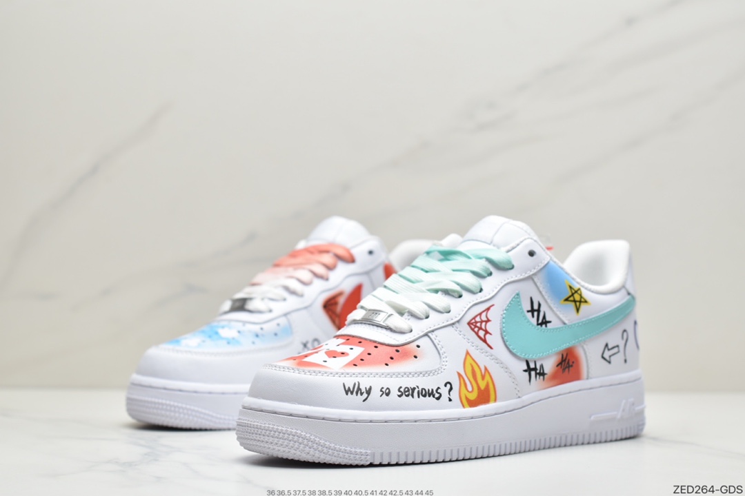 260 耐克NK Air Force 1 Low 空军一号低帮百搭休闲运动板鞋 CW2288-111
