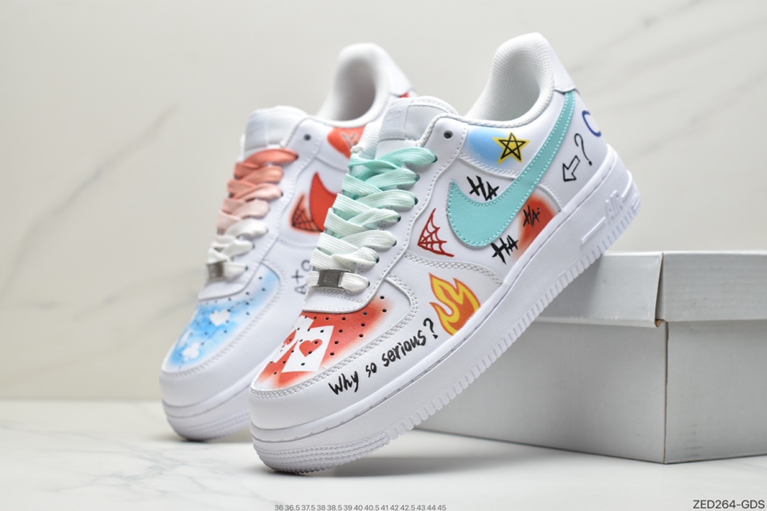 260 耐克NK Air Force 1 Low 空军一号低帮百搭休闲运动板鞋 CW2288-111