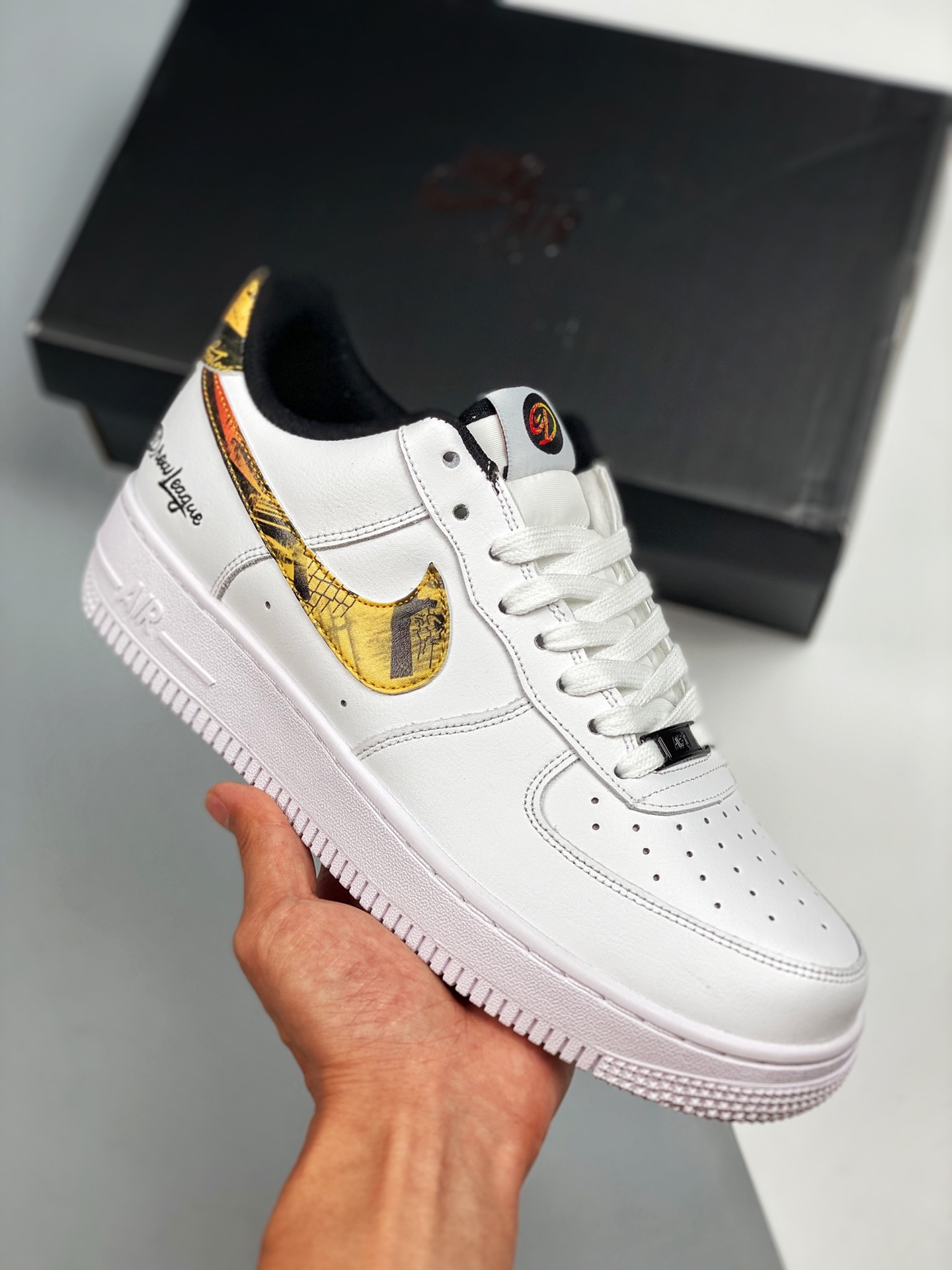 Air Force 1 blanco y naranja 🍊, horma original, cartón original, estilo auténtico de Air Force, enfocado en canales de…
