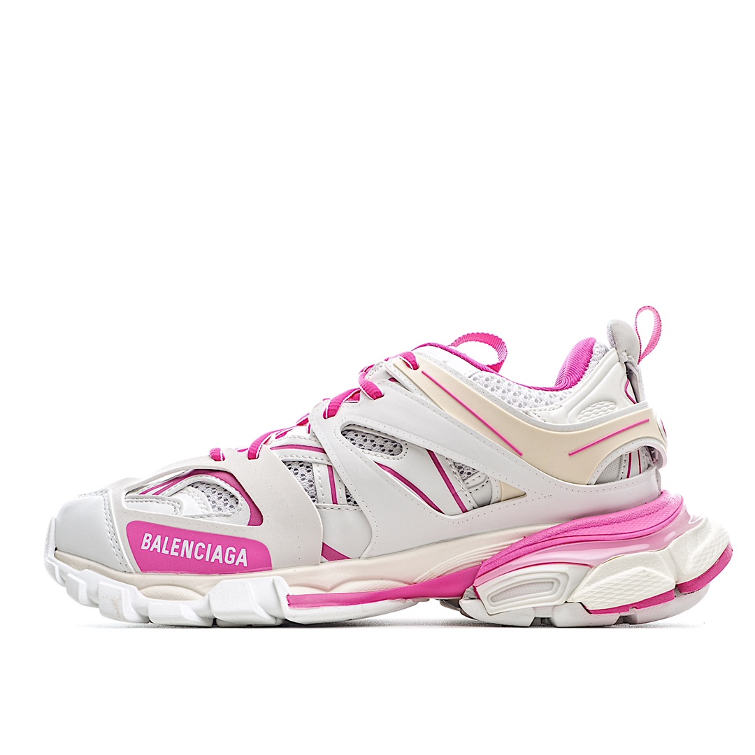 get金标黑扣做旧升级版本 巴黎世家3.0 三代户外概念鞋 Balenciaga  Sneaker Tess s.Gomma MAILLE WHITE/ORANGE 纯原版本 原装大盒 从里到外 一切百分百还原官方配置 顶级专供碾压市面一切真标版本