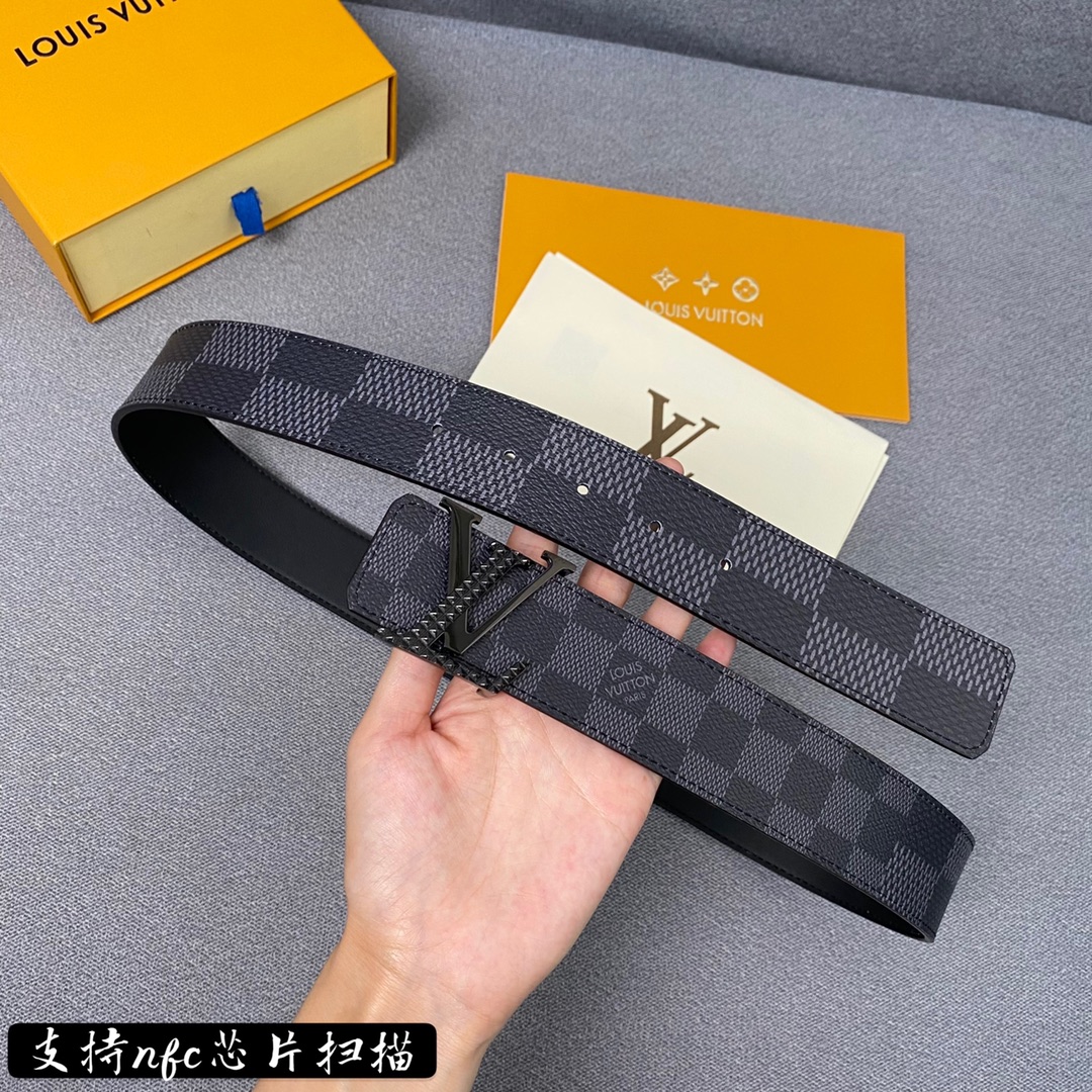 Louis Vuitton Belts Calfskin Canvas Cowhide Spring Collection