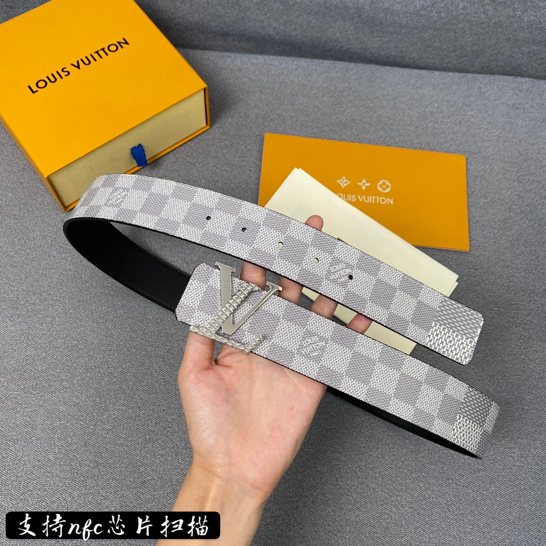 Louis Vuitton Belts Calfskin Canvas Cowhide Spring Collection