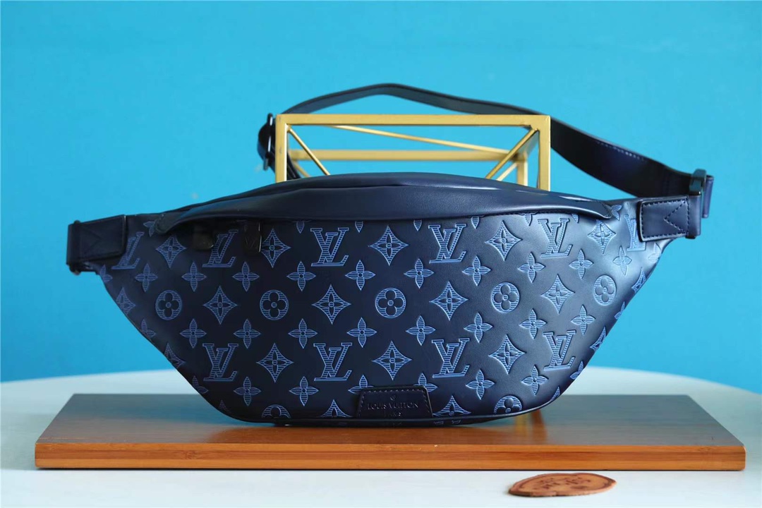 Louis Vuitton LV Discovery Belt Bags & Fanny Packs Blue Printing Calfskin Cowhide M45729