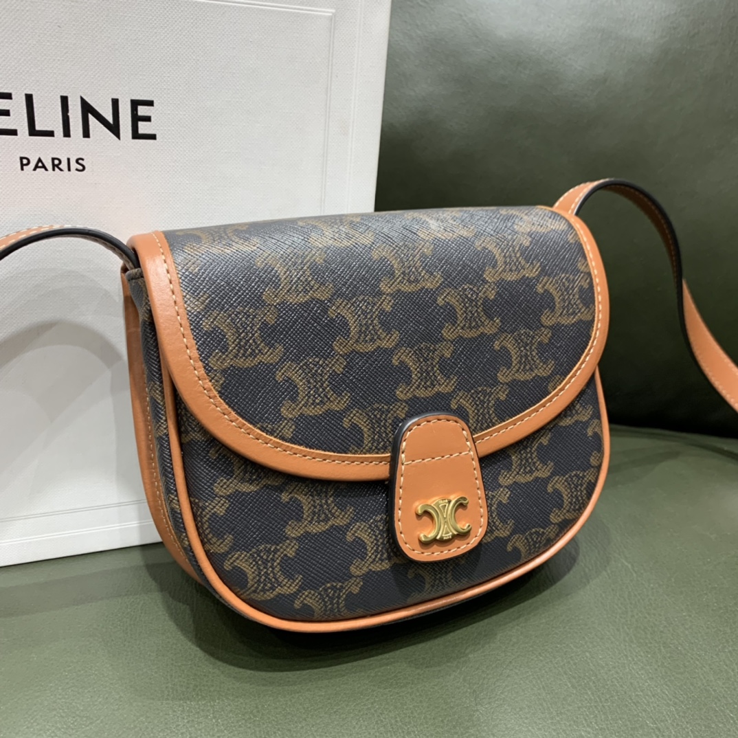Celine思琳 Mini Besace 马鞍包 196702老花