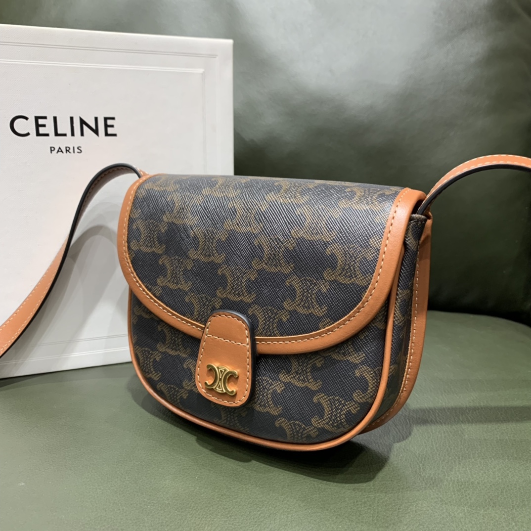 Celine思琳 Mini Besace 马鞍包 196702老花