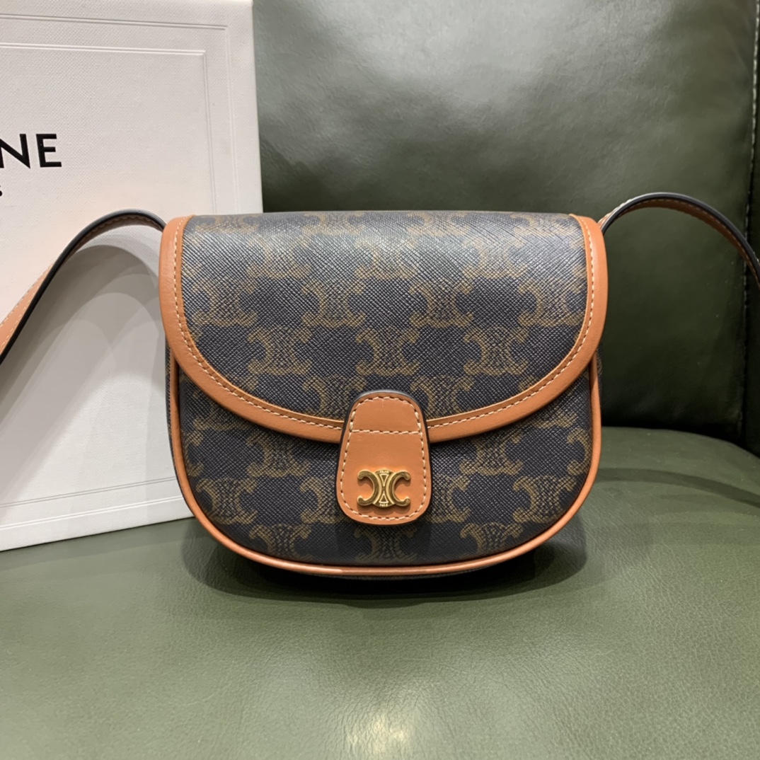 Celine思琳 Mini Besace 马鞍包 196702老花