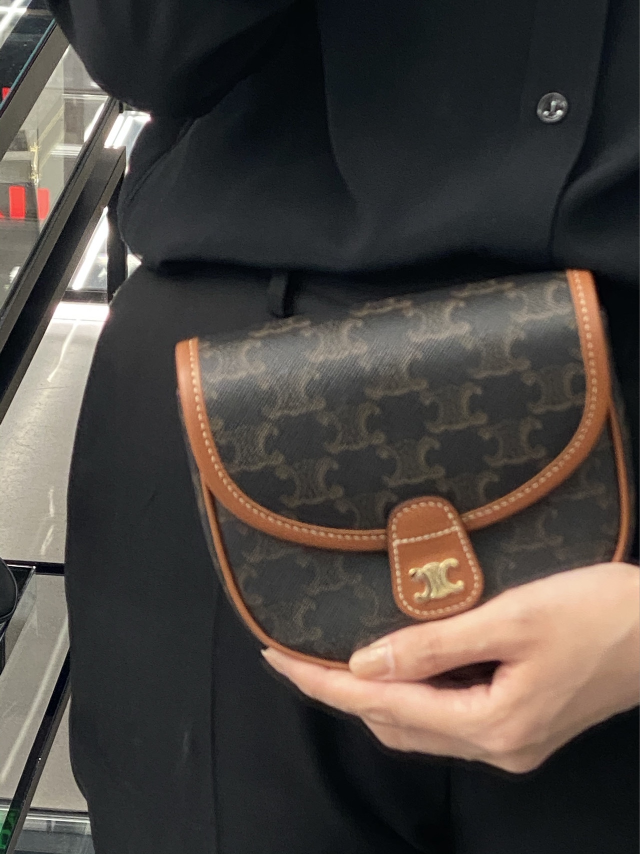Celine思琳 Mini Besace 马鞍包 196702老花