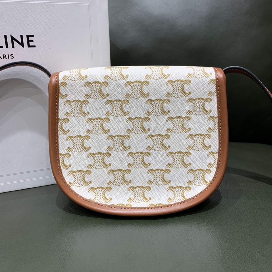 Celine思琳 Mini Besace 马鞍包 196702白花