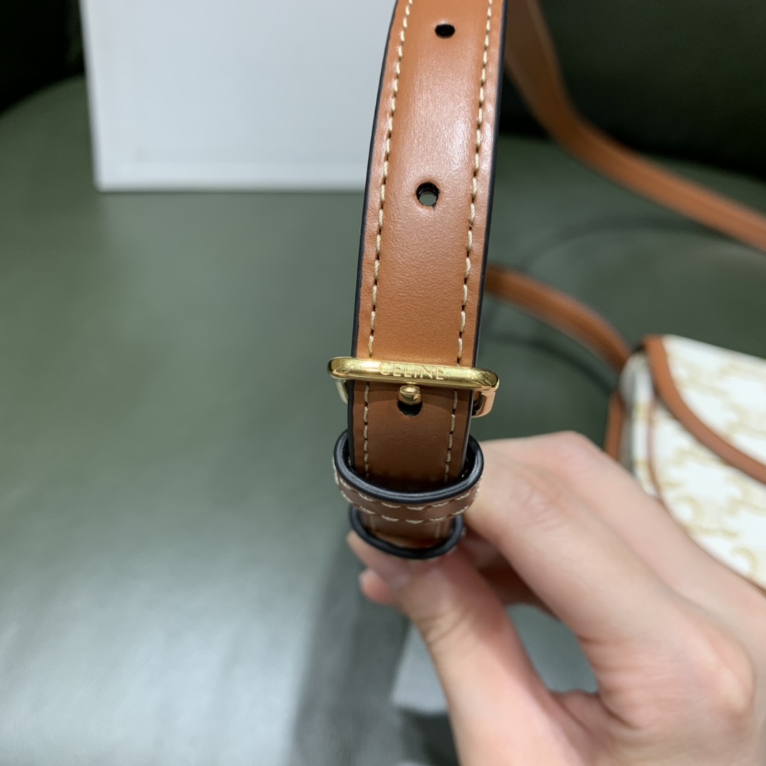Celine思琳 Mini Besace 马鞍包 196702白花