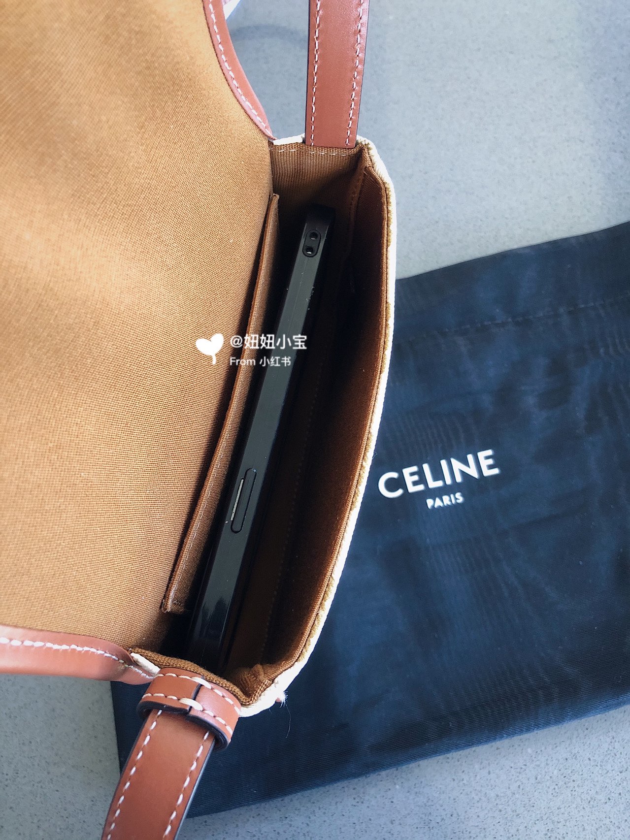 Celine思琳 Mini Besace 马鞍包 196702白花