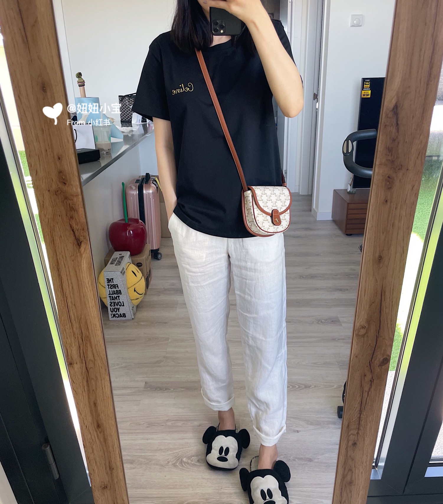 Celine思琳 Mini Besace 马鞍包 196702白花