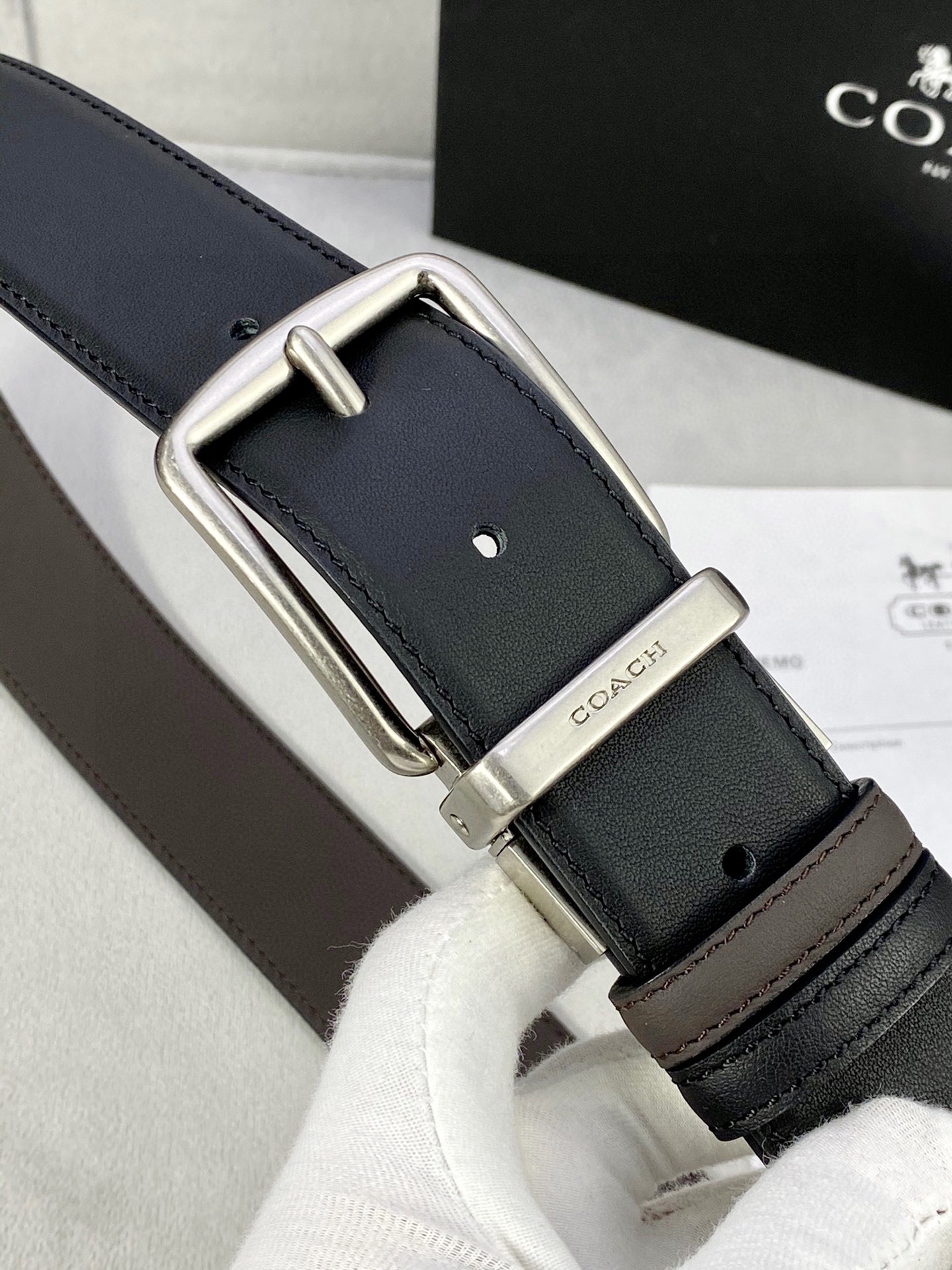宽度4.0cmCOACH蔻驰双面平纹