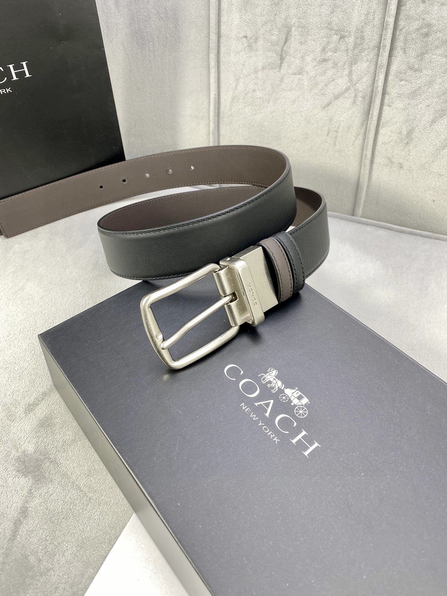 宽度4.0cmCOACH蔻驰双面平纹