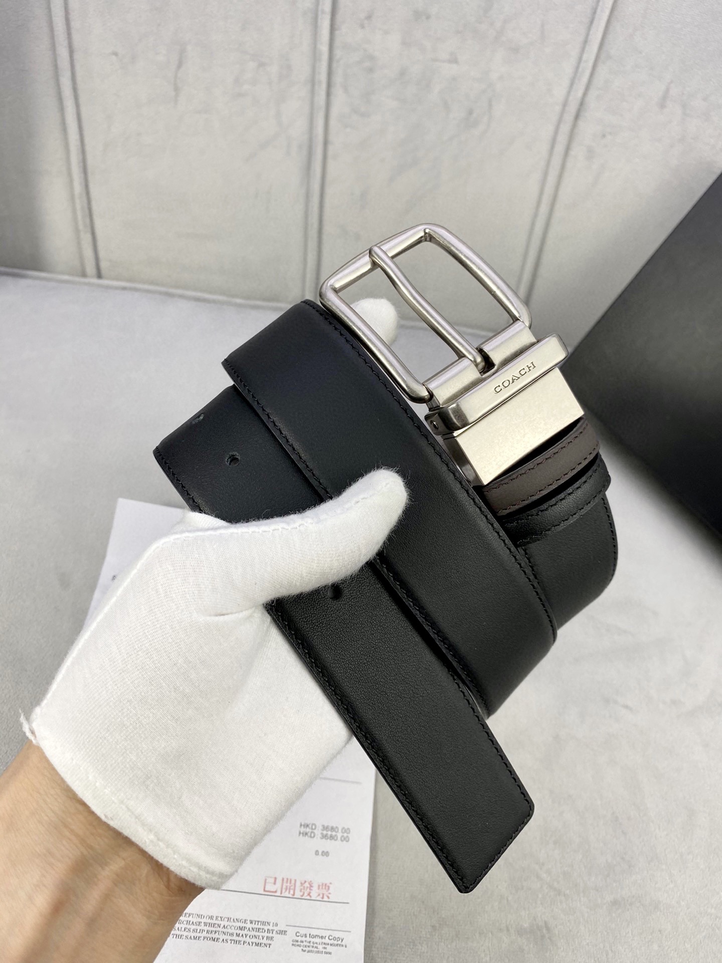 宽度4.0cmCOACH蔻驰双面平纹