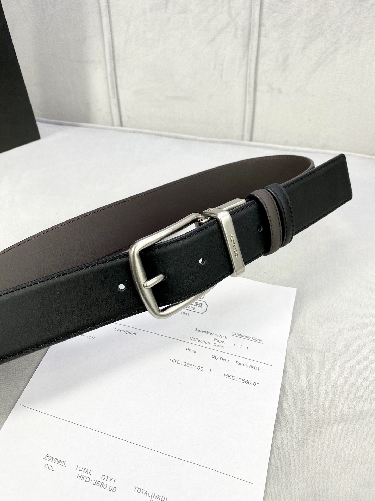 宽度4.0cmCOACH蔻驰双面平纹