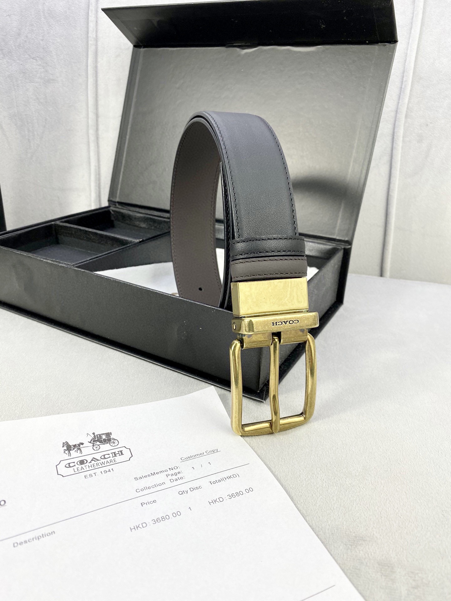 宽度4.0cmCOACH蔻驰双面平纹