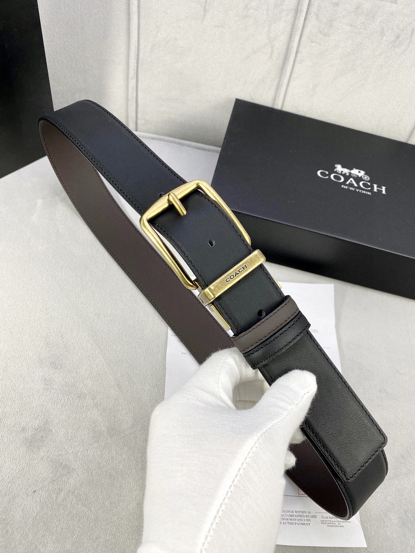 宽度4.0cmCOACH蔻驰双面平纹