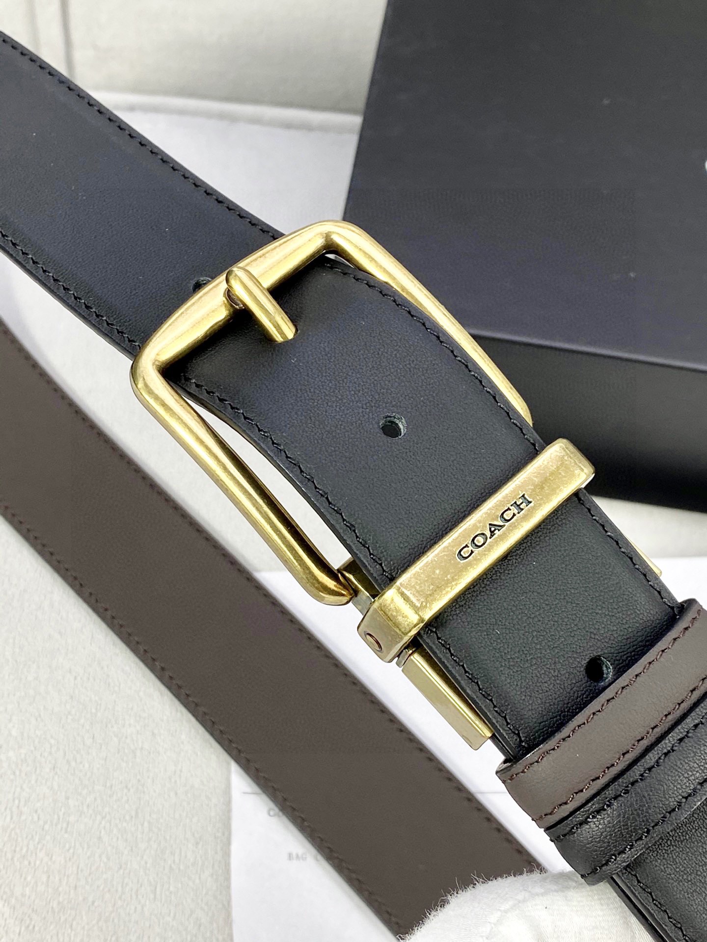 宽度4.0cmCOACH蔻驰双面平纹