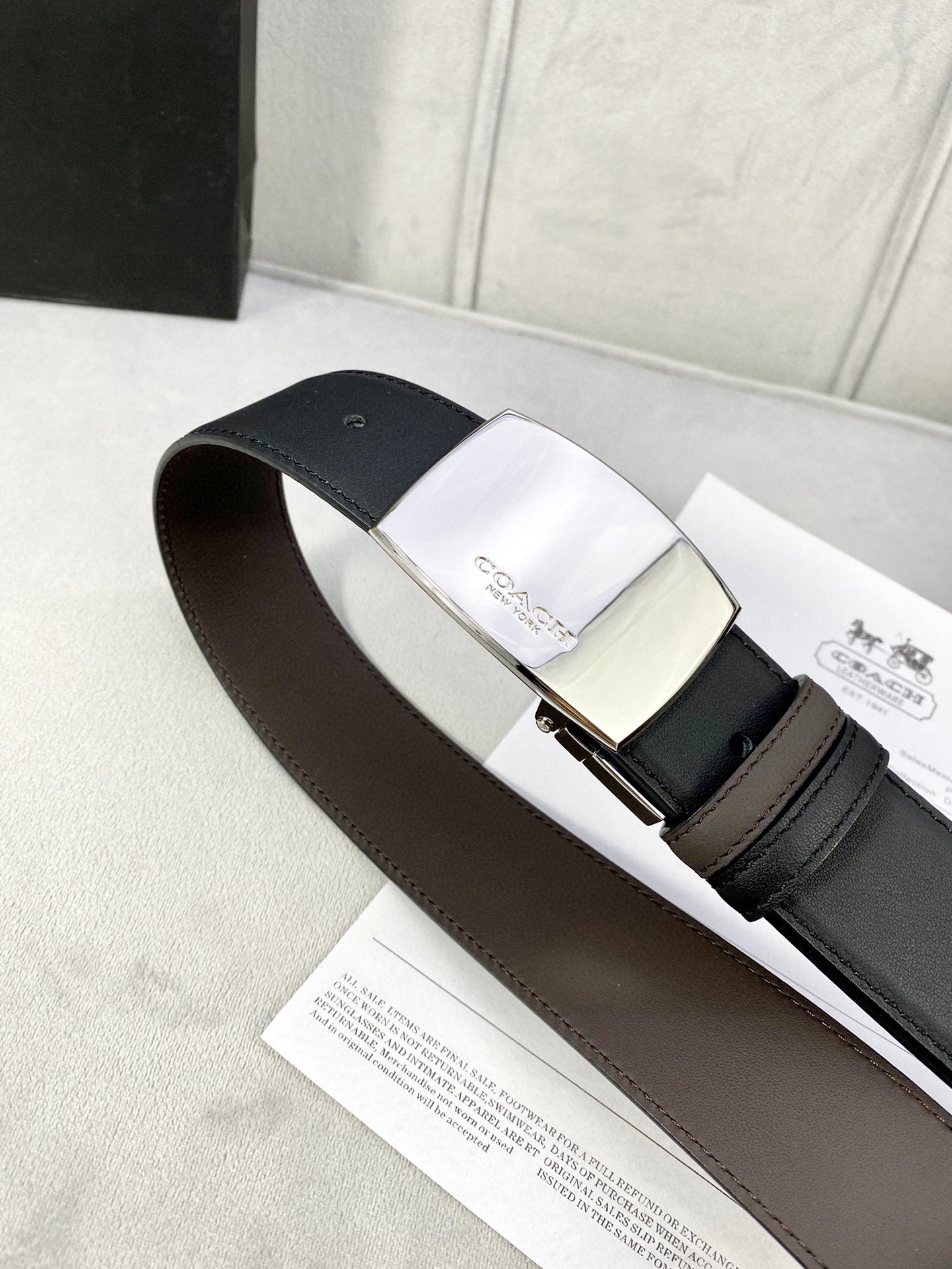 宽度4.0cmCOACH蔻驰双面平纹