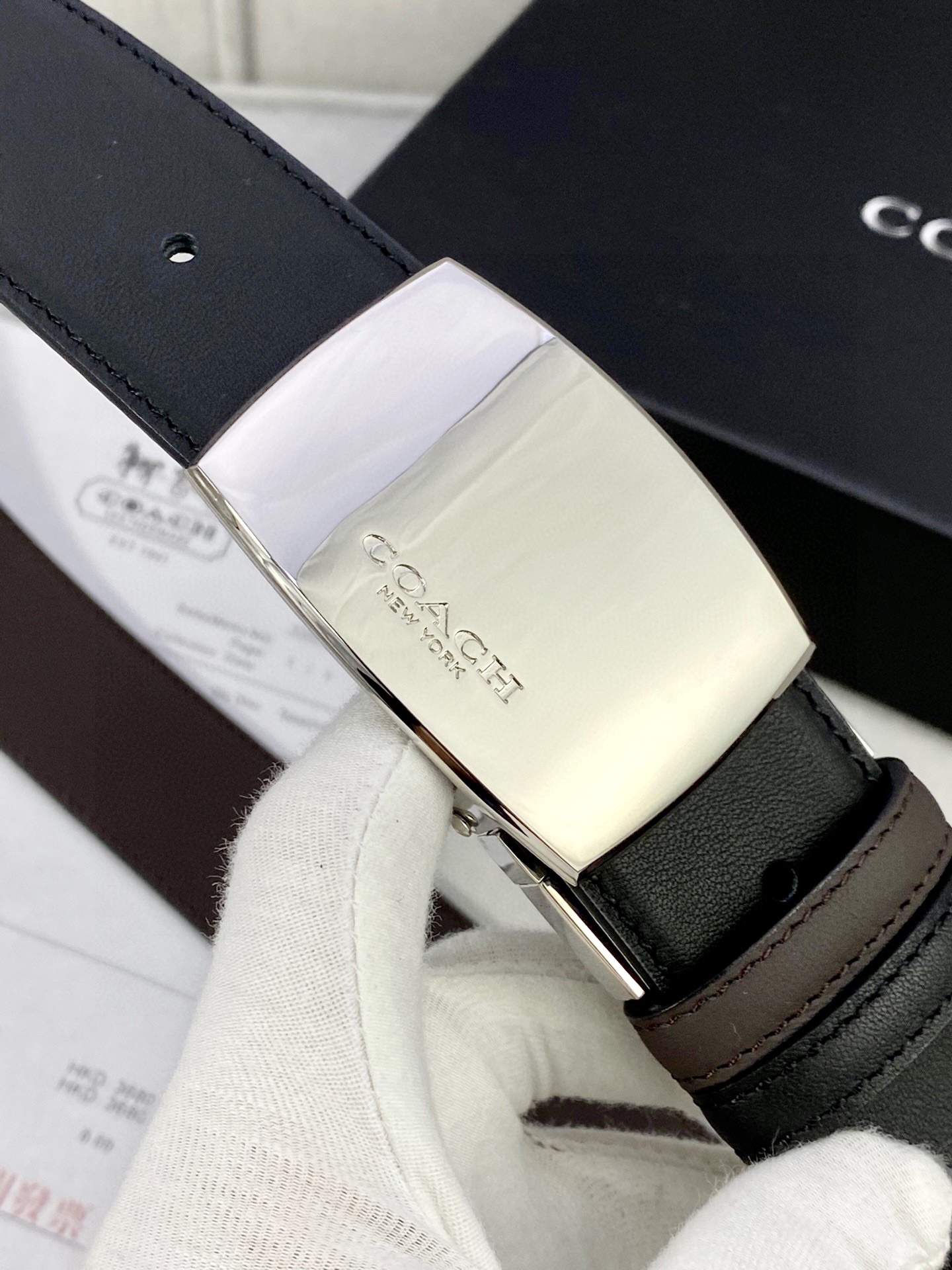 宽度4.0cmCOACH蔻驰双面平纹